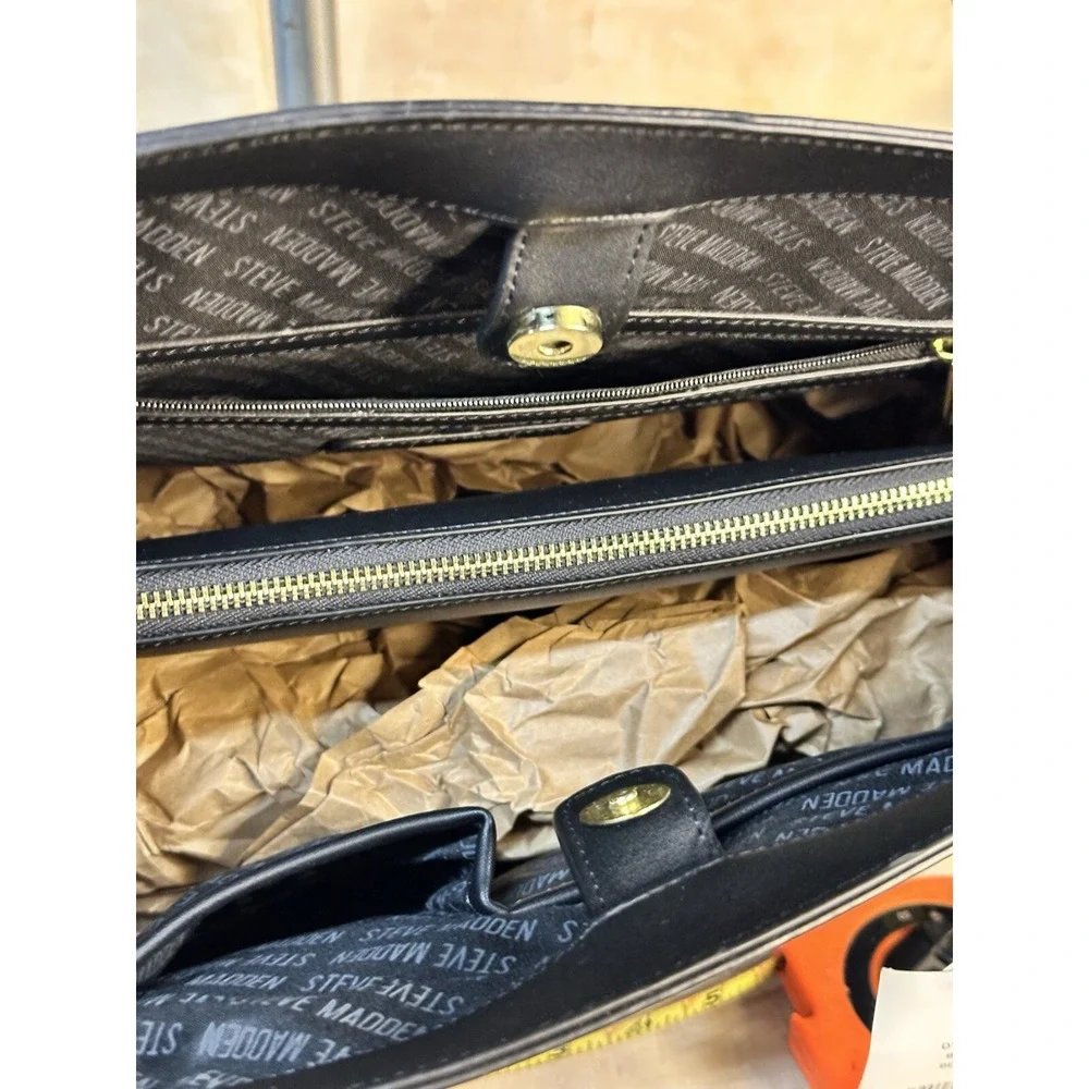 Steve Madden Satchel Handbag Tote MSRP 108.00. Black Bdiggs Computer Tote‎